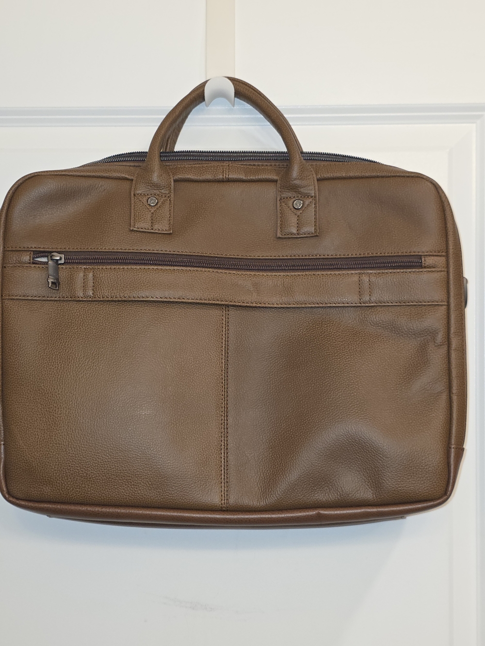 Samsonite Brown Faux Leather Briefcase Laptop Bag 16" x 12" WITH STRAP